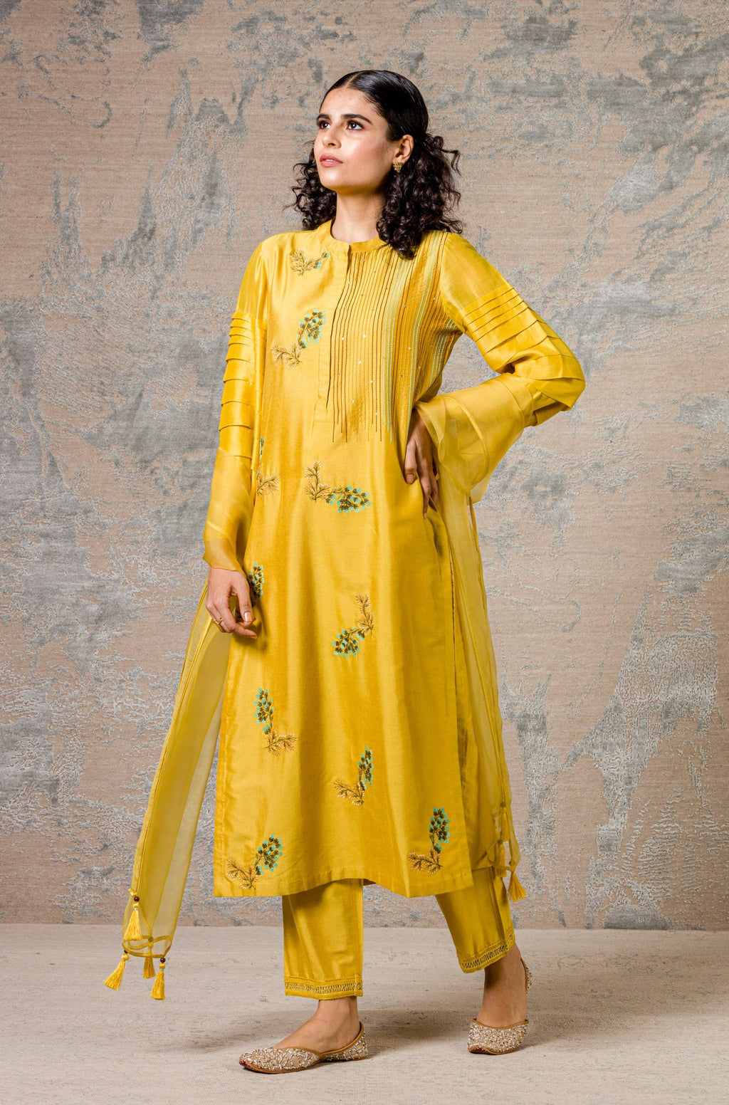 Mustard Kurta Set