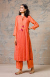 Orange Chanderi Kurta Set