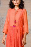 Orange Chanderi Kurta Set