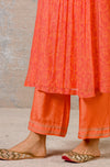 Orange Chanderi Kurta Set