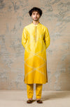 Siddharth Batra in Ombre Mustard Tie & Dye Kurta set