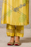 Mustard Chanderi Kurta With Pants