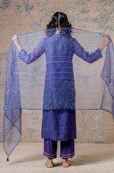 Ink Blue Chanderi Kurta Set