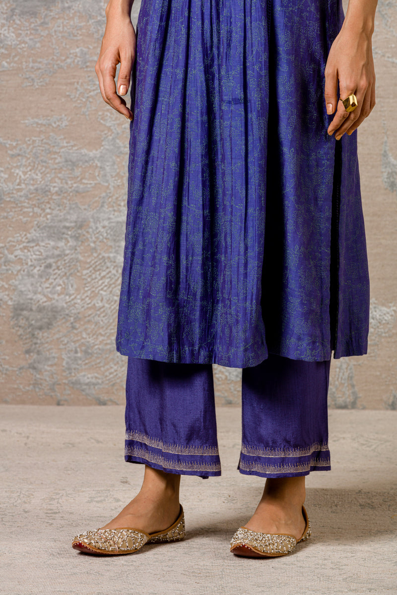 Ink Blue Chanderi Kurta Set