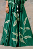 Green Hand-Painted Skirt Set