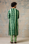 Green Tie and Dye Kurta Set