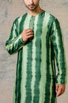 Green Tie and Dye Kurta Set