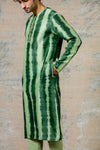 Green Tie and Dye Kurta Set