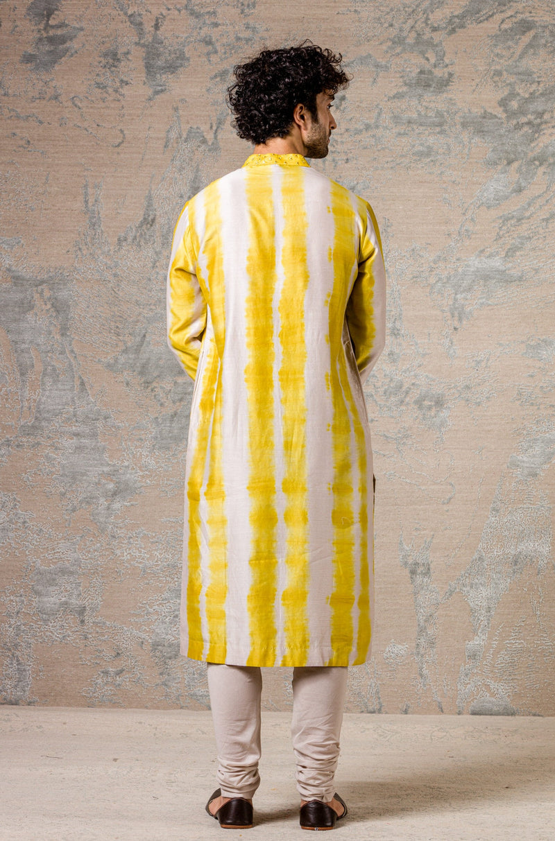 Mustard Tie & Dye Kurta