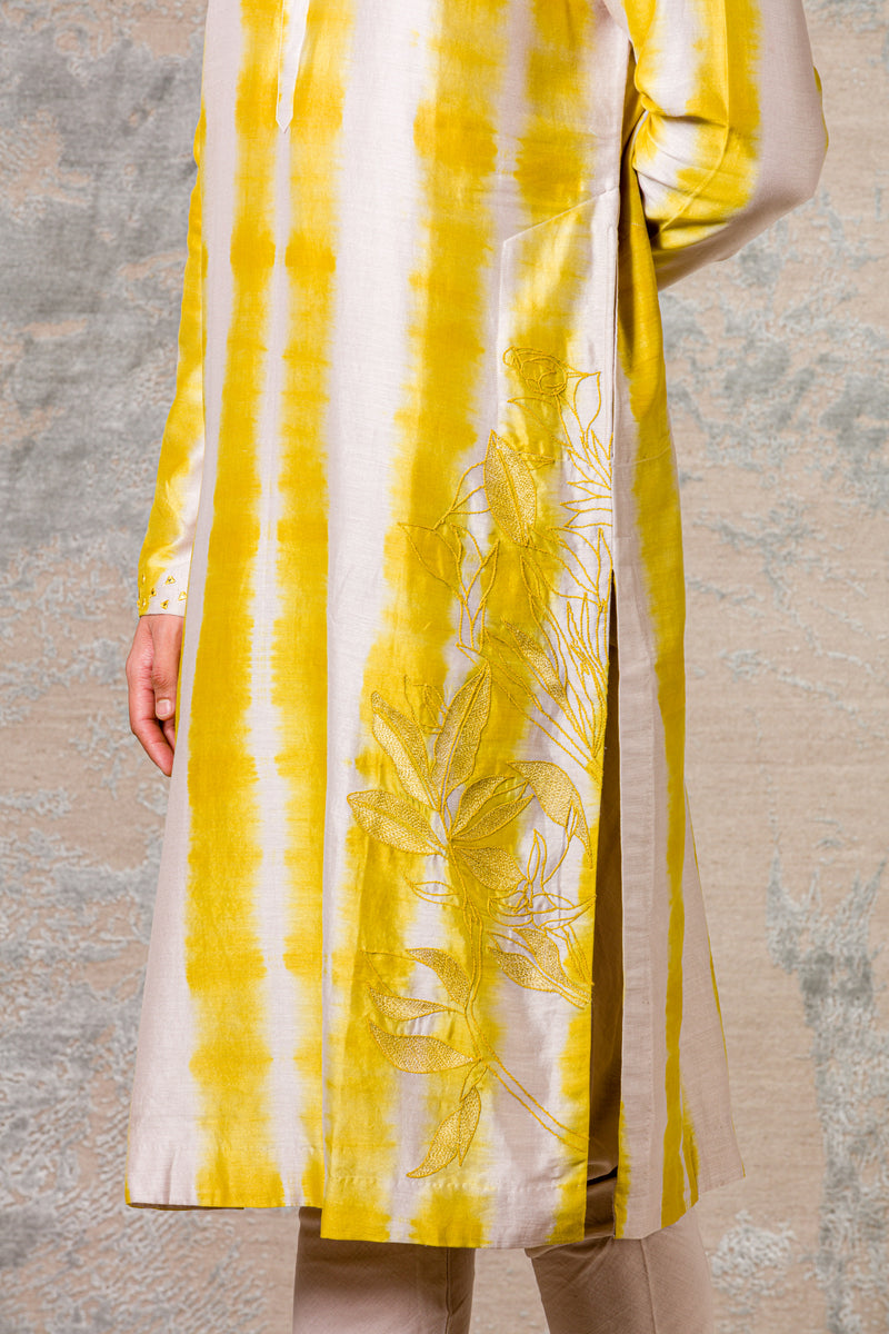 Mustard Tie & Dye Kurta