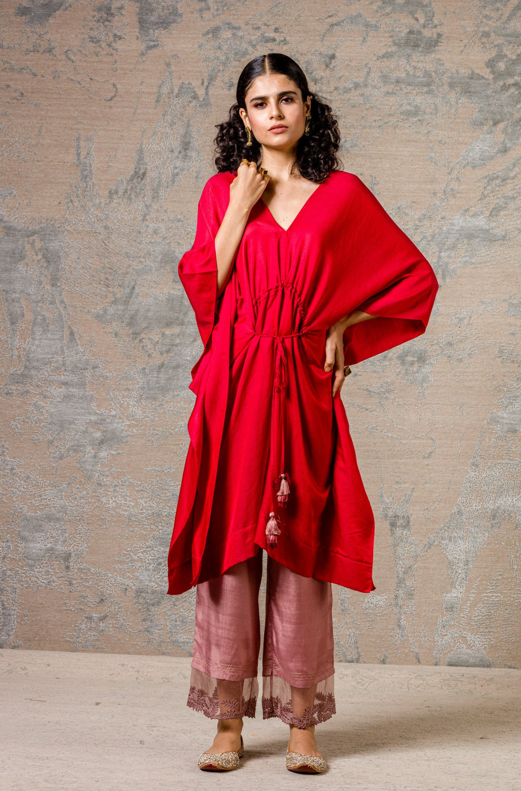 Red Kaftan Set