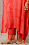 Rusty Red Tie-Dye Kaftan Set
