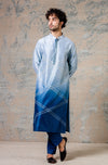 Ombre Blue Tie & Dye Kurta Set