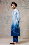 Ombre Blue Tie & Dye Kurta Set