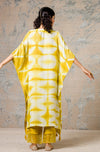 Yellow Tie-Dye Kaftan Set