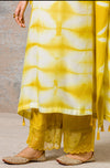 Yellow Tie-Dye Kaftan Set