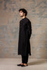 Usaamah Siddique In Black Shell PinTuck Kurta Set