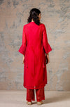 Red Chanderi Kurta Set
