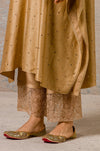 Beige Mul-Mukaish Kaftan Set