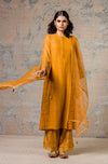 Mustard Chanderi Kurta Set