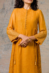 Mustard Chanderi Kurta Set