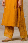 Mustard Chanderi Kurta Set