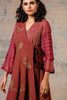 Rust Anarkali with Pants Set