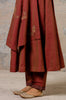 Rust Anarkali with Pants Set