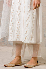 Ivory Pin Tuck Kurta Set