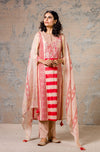 Red Chanderi Kurta Set