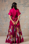 Burgundy Top with Skirt
