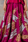 Burgundy Top with Skirt