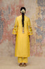 Pooja Hegde In Yellow Hand Block Printed Cotton Silk Blend kurta Set