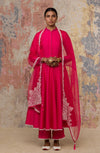Fuchsia Cotton Silk Blend Anarkali