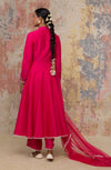 Fuchsia Cotton Silk Blend Anarkali