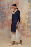 Gopalika Virmani In Navy Mukaish Chanderi Kurta Set