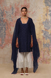 Gopalika Virmani In Navy Mukaish Chanderi Kurta Set