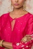 Fuchsia Pink Mukaish Chanderi Kurta Set