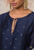 Navy Mukaish Chanderi Kurta Set