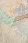Sea Green Cotton Silk Satin Short Kurta Set