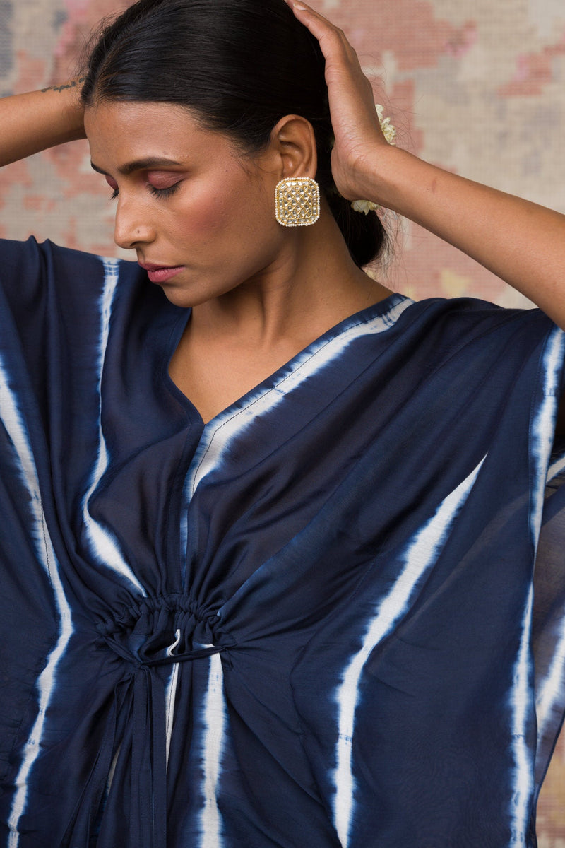 Neha Dhupia in Blue Hand Painted Skirt Set