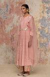 Blush Hand Block Printed Chanderi Anarkali