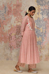 Blush Hand Block Printed Chanderi Anarkali