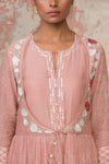 Blush Hand Block Printed Chanderi Anarkali