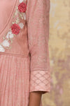 Blush Hand Block Printed Chanderi Anarkali