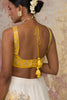 Mustard Silk Chanderi Hand-Painted Lehenga Set