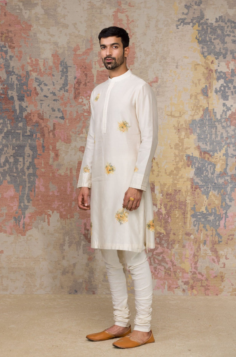 Ivory Hand-Painted Kurta Set