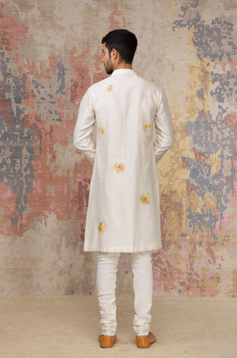 Ivory Hand-Painted Kurta Set