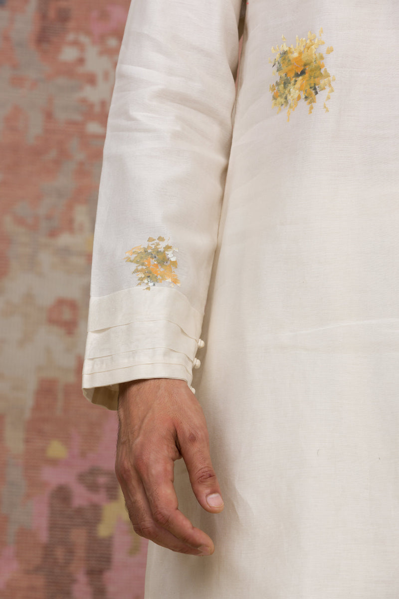 Ivory Hand-Painted Kurta Set