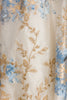 Ivory Blue Silk Chanderi Hand-Painted Lehenga Set